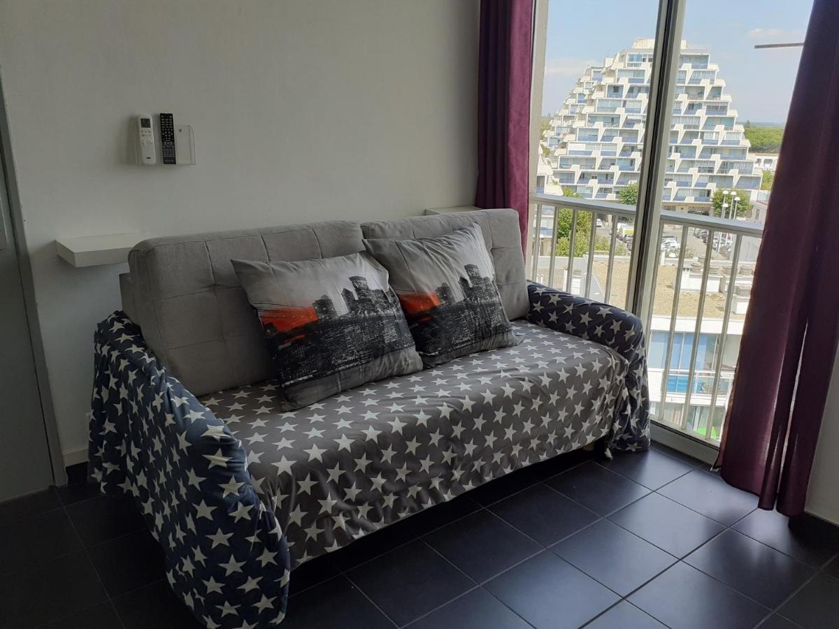 Grand studio avec vue mer à la Grande Motte - CLIM WIFI Extérieur photo
